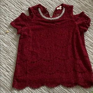 Cold shoulder blouse only worn once for a shoot